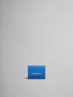 Other Accessories>Marni Blue Leather Key Holder With Mending ROYAL