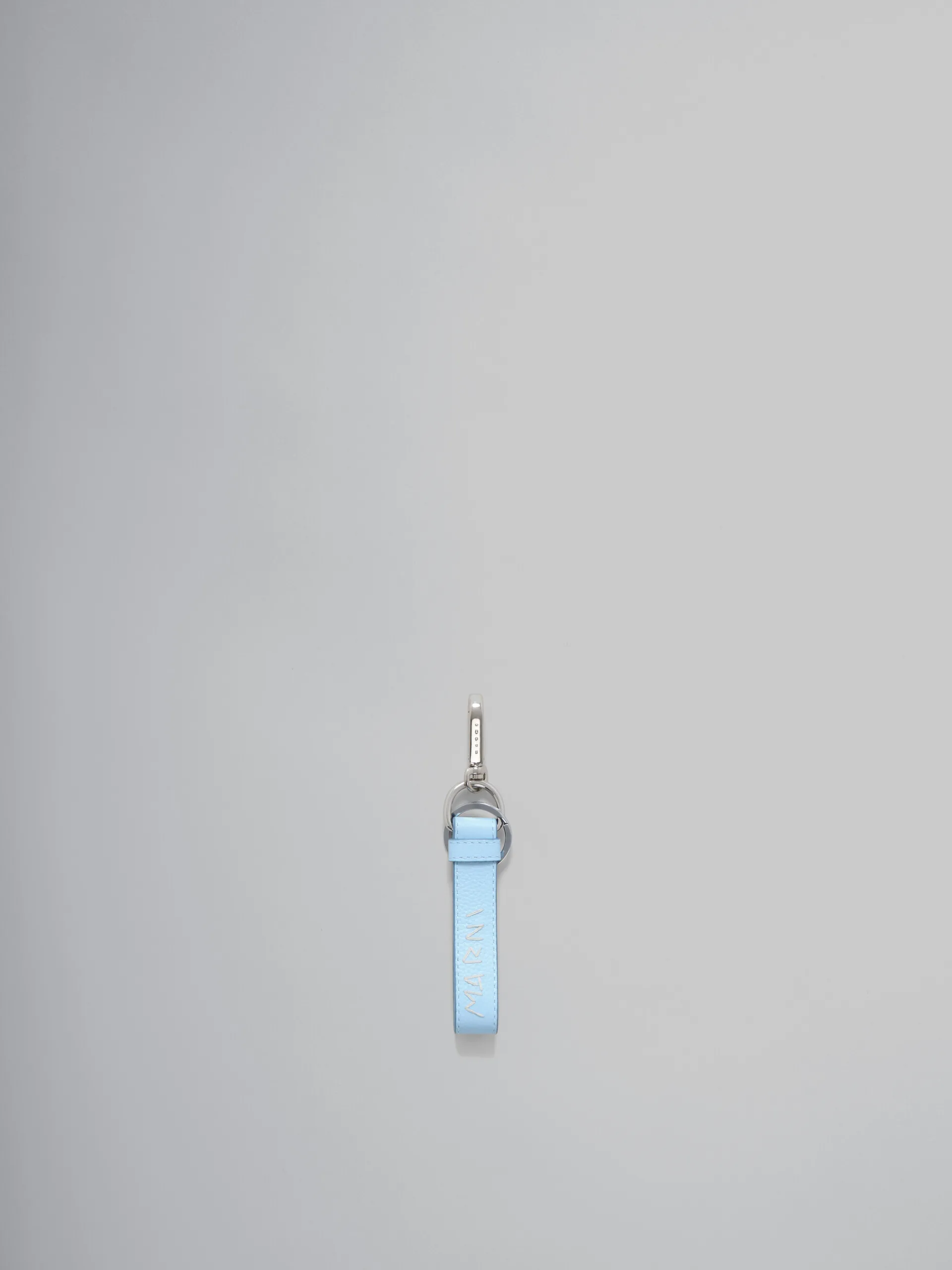 Other Accessories>Marni Blue Leather Keyring With Mending LIGHTBLUE