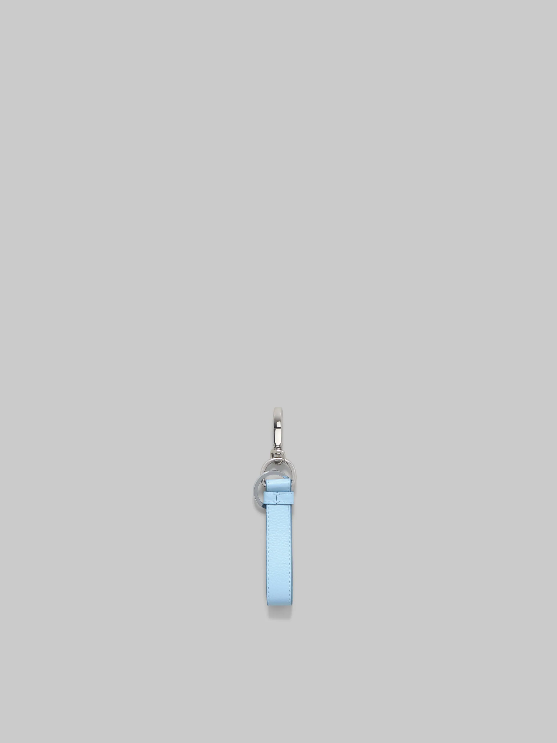 Other Accessories>Marni Blue Leather Keyring With Mending LIGHTBLUE