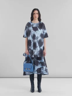 Trunkaroo Bag | Shoulder Bags>Marni Blue Leather Trunkaroo Medium Shoulder Bag OPAL