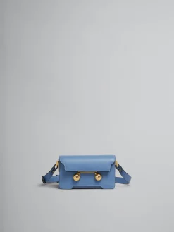 Shoulder Bags | Trunkaroo Bag>Marni Blue Leather Trunkaroo Mini Shoulder Bag OPAL