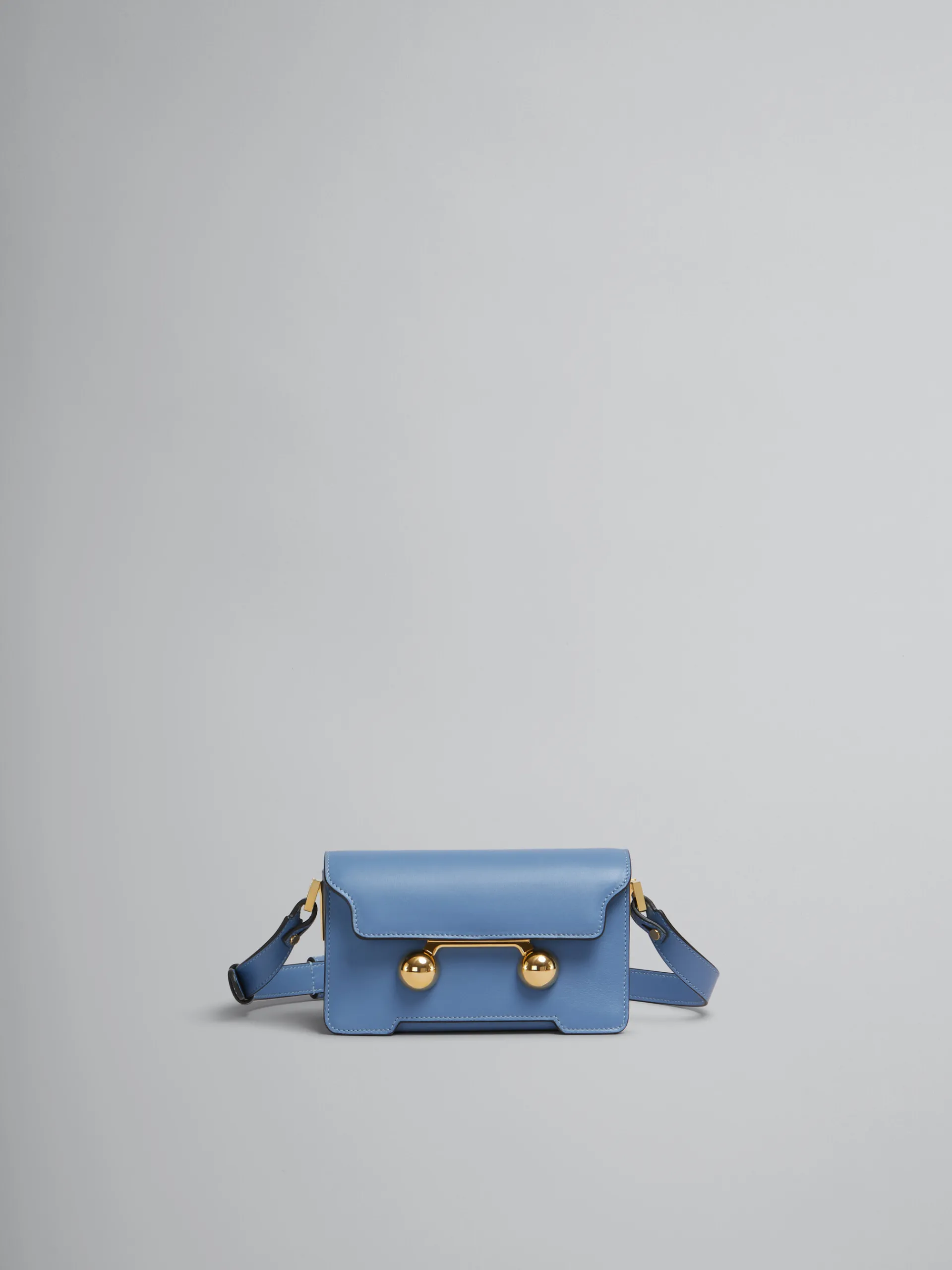 Shoulder Bags | Trunkaroo Bag>Marni Blue Leather Trunkaroo Mini Shoulder Bag OPAL