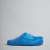 Flats | Fussbett>Marni Blue Long-hair Calfskin Fussbett Sabot ROYAL