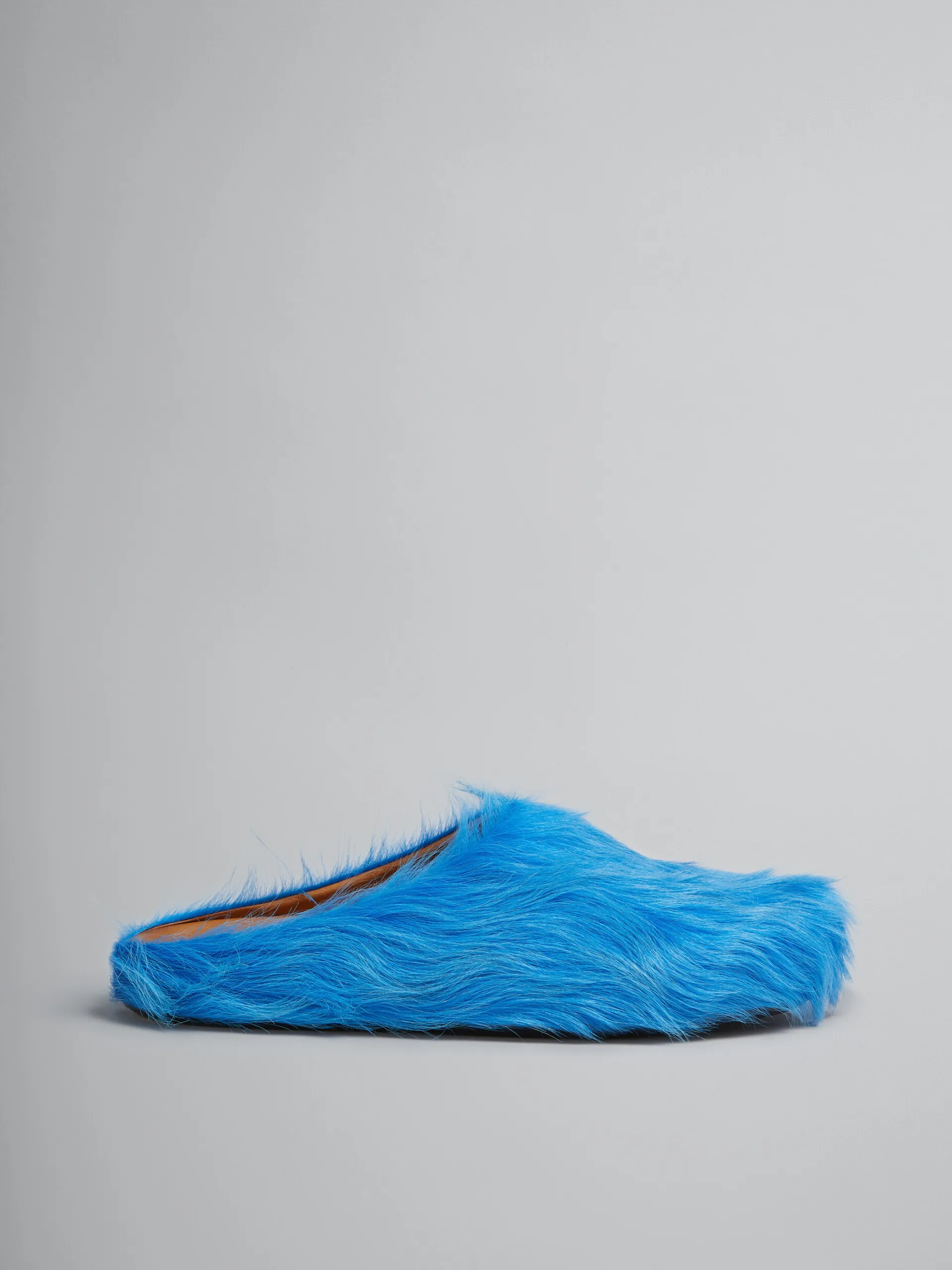Fussbett Sabot>Marni Blue Long-hair Calfskin Fussbett Sabot ROYAL