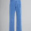 Denim | Pants>Marni Blue Organic Denim Wide-leg Jeans COBALT