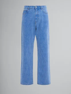 Denim | Pants>Marni Blue Organic Denim Wide-leg Jeans COBALT