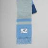 Scarves>Marni Blue Striped Alpaca-mohair Scarf LAKE