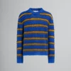 Knitwear>Marni Blue Striped Mohair Jumper ROYAL