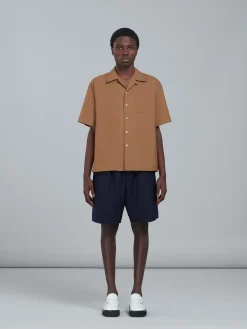 Pants>Marni Blue Tropical Wool Bermuda Pants BLUBLACK