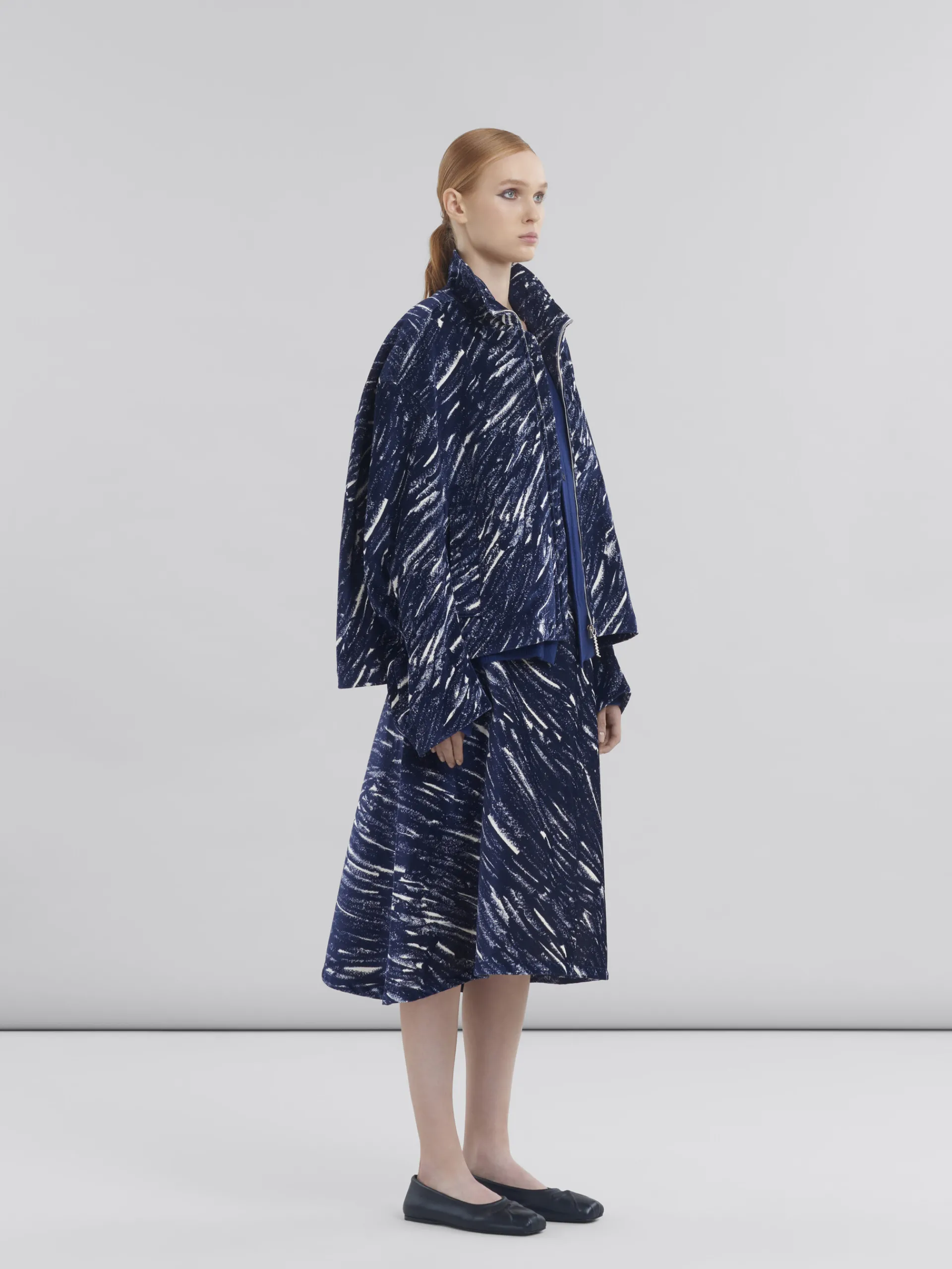 Knitwear>Marni Blue Wool-cashmere Cardigan With Mending BLUECHINA