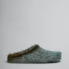 Fussbett Sabot | Pablo Sneakers>Marni Blue-grey Long Hair Calfskin Fussbett Sabot BLUESODALITE