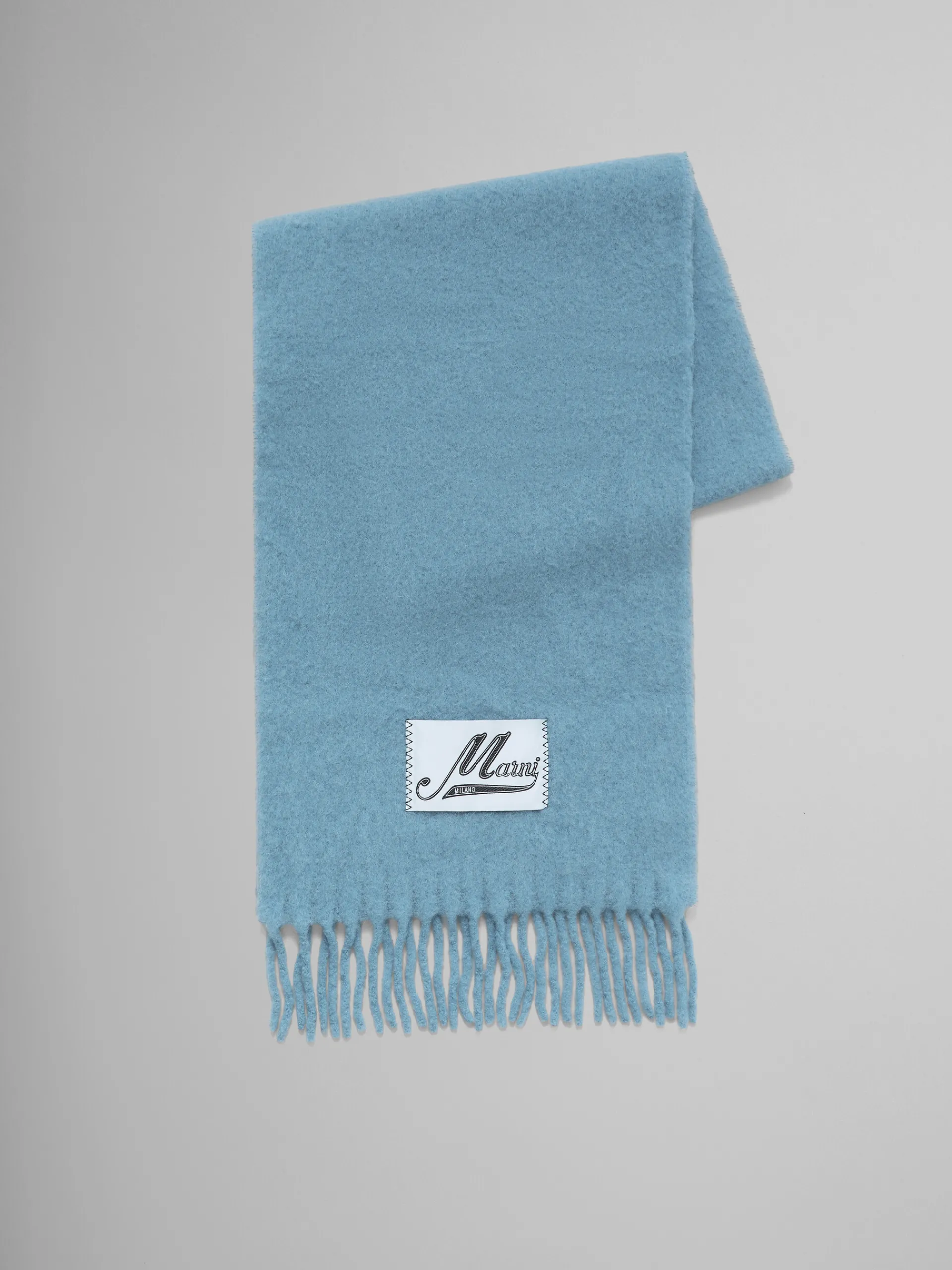 Scarves>Marni Bright Blue Alpaca Scarf LAKE