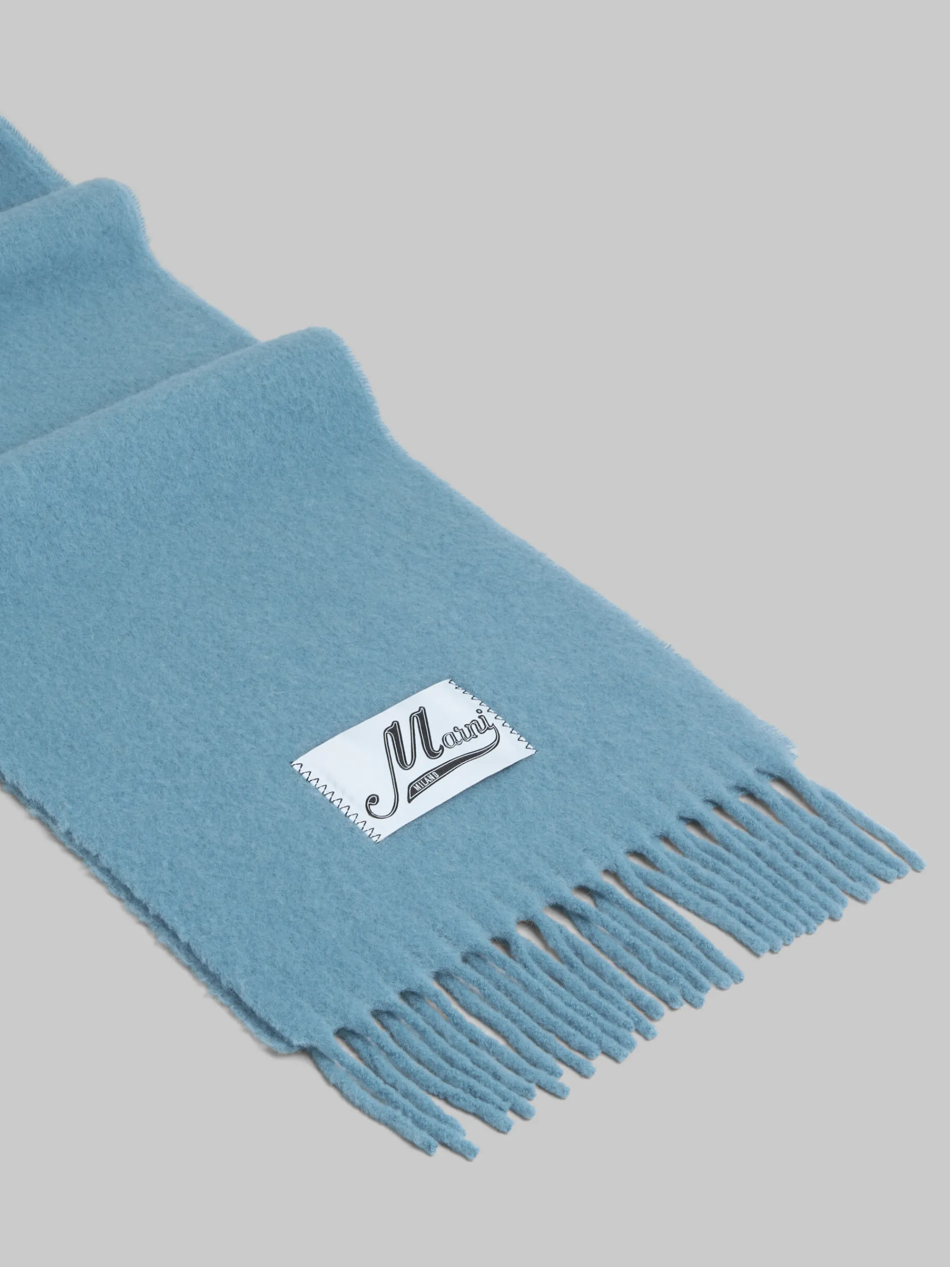 Scarves>Marni Bright Blue Alpaca Scarf LAKE