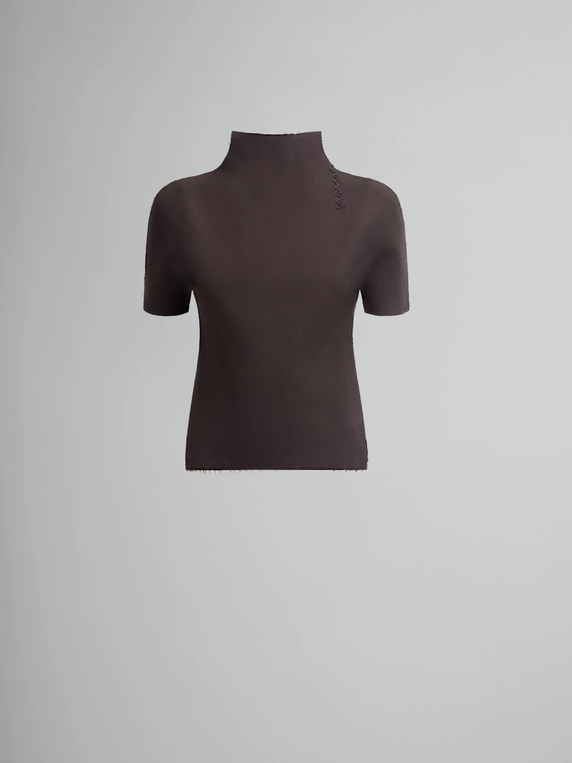 Knitwear>Marni Brown And Wool And Cashmere Sweater BLACK