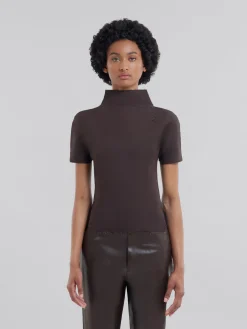 Knitwear>Marni Brown And Wool And Cashmere Sweater BLACK