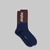 Socks>Marni Brown And Blue Socks With Logo TONIC