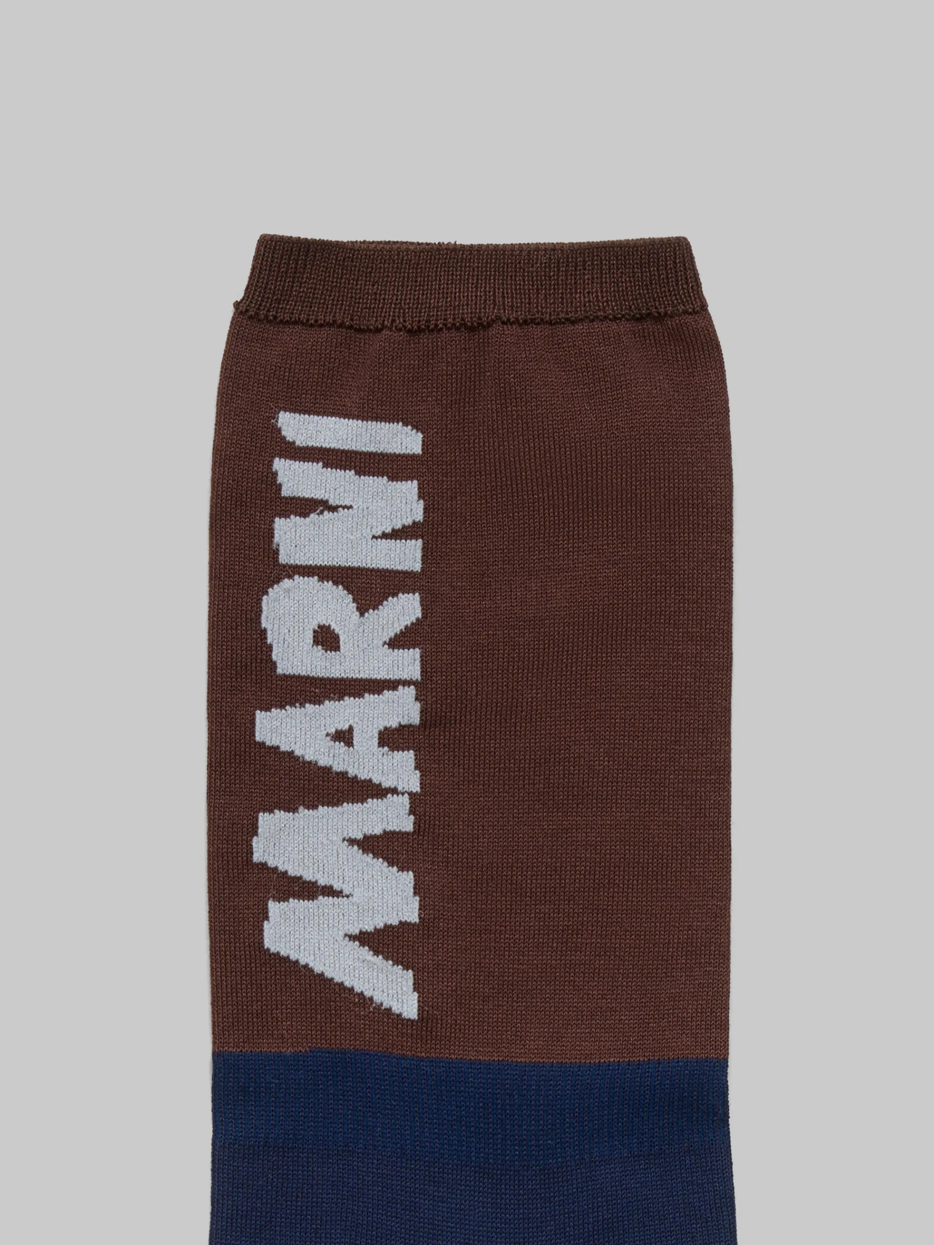 Socks>Marni Brown And Blue Socks With Logo TONIC