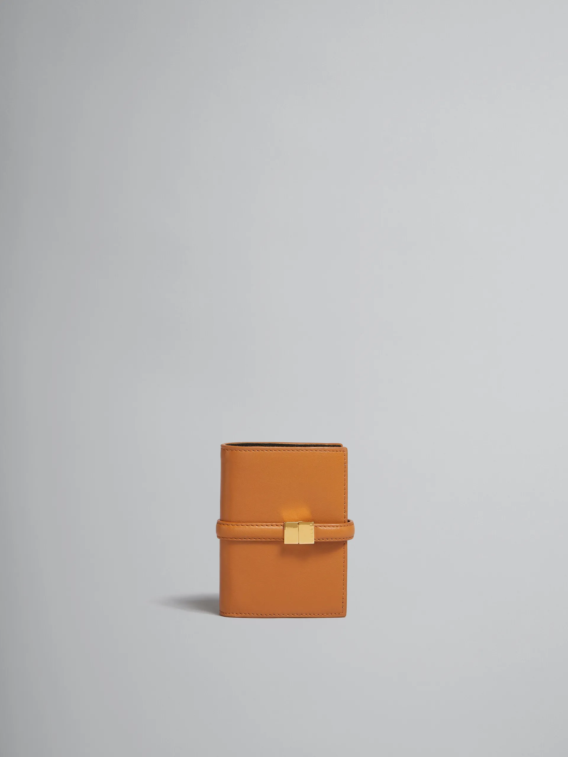 Wallets & Small Leather Goods>Marni Brown Leather Bifold Prisma Wallet BISCUIT