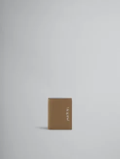 Wallets & Small Leather Goods>Marni Brown Leather Bifold Wallet With Mending CRETA