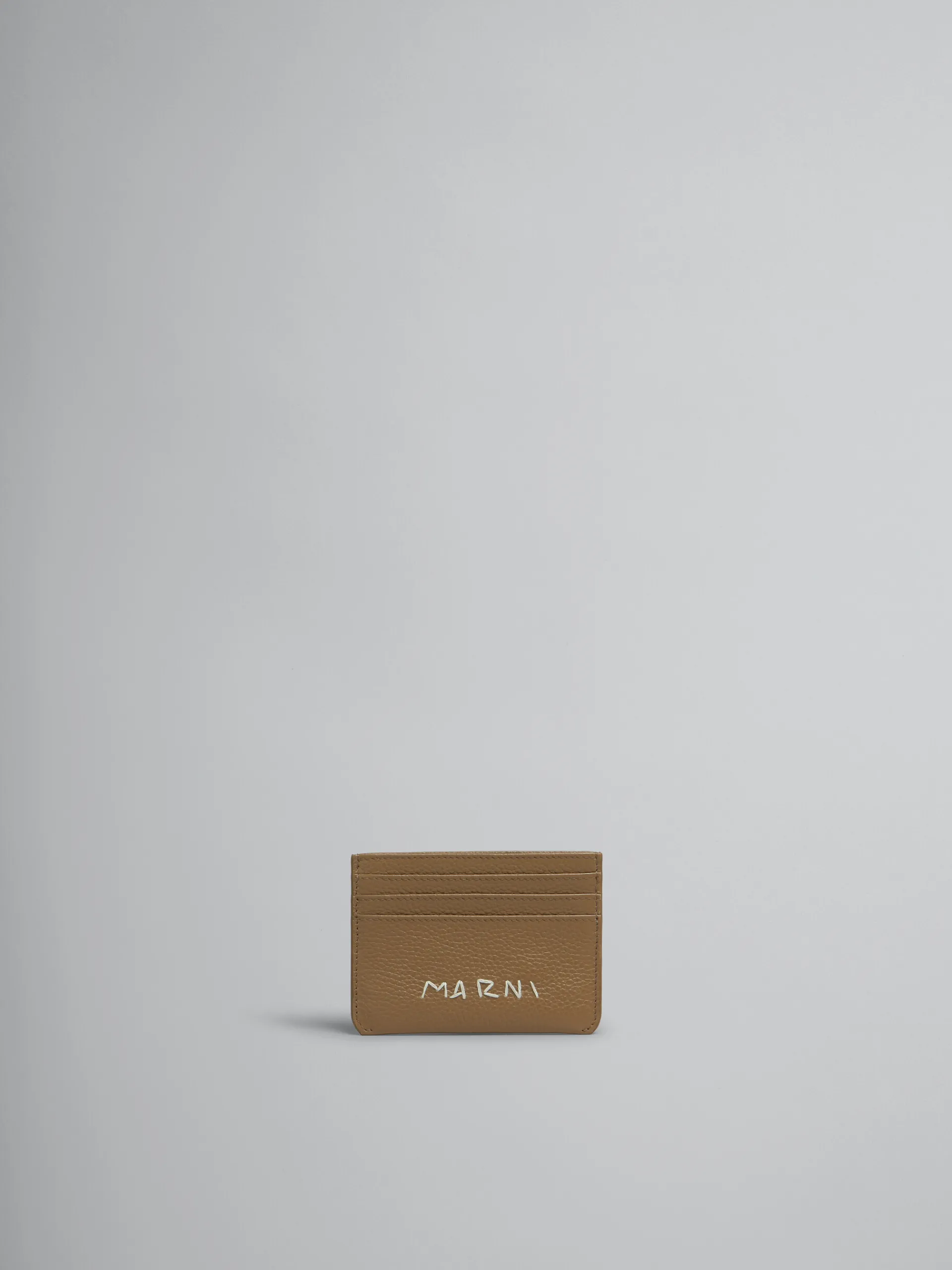 Wallets & Small Leather Goods>Marni Brown Leather Cardholder With Mending CRETA