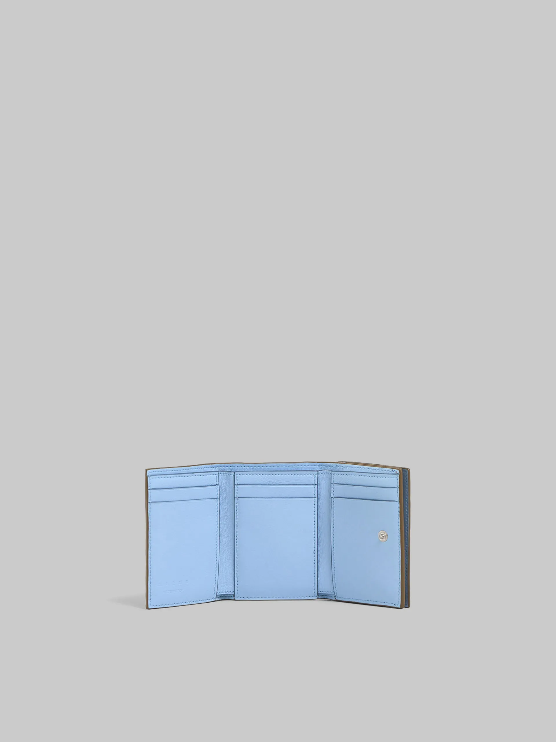 Wallets & Small Leather Goods>Marni Brown Leather Trifold Wallet With Mending CRETA