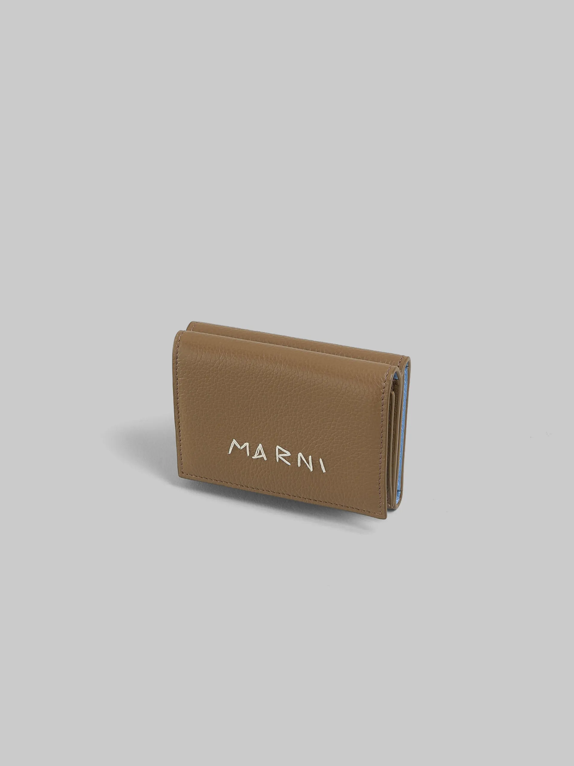 Wallets & Small Leather Goods>Marni Brown Leather Trifold Wallet With Mending CRETA