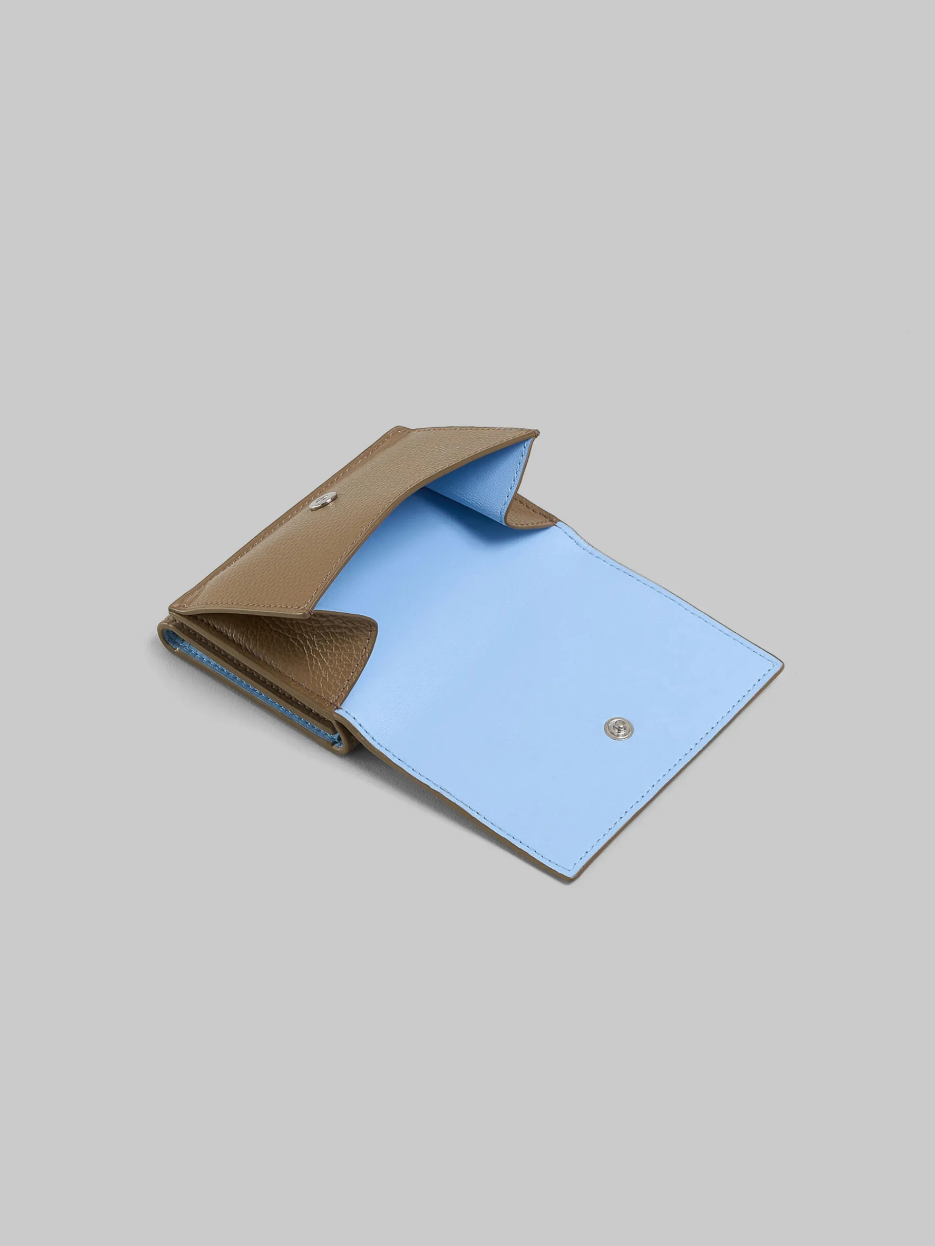 Wallets & Small Leather Goods>Marni Brown Leather Trifold Wallet With Mending CRETA