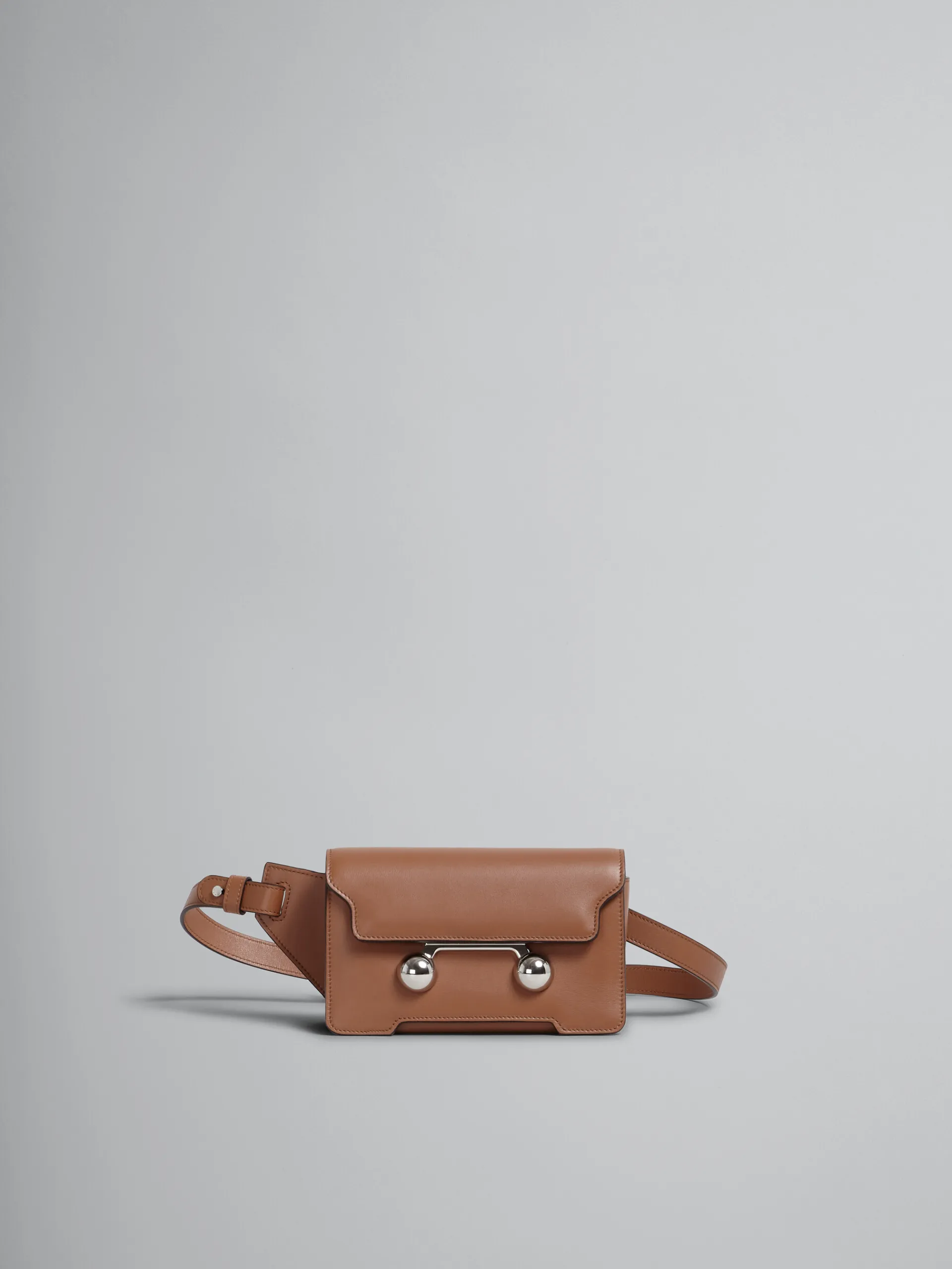 Belt Bags | Trunkaroo Bag>Marni Brown Leather Trunkaroo Crossbody Bag CINNAMON