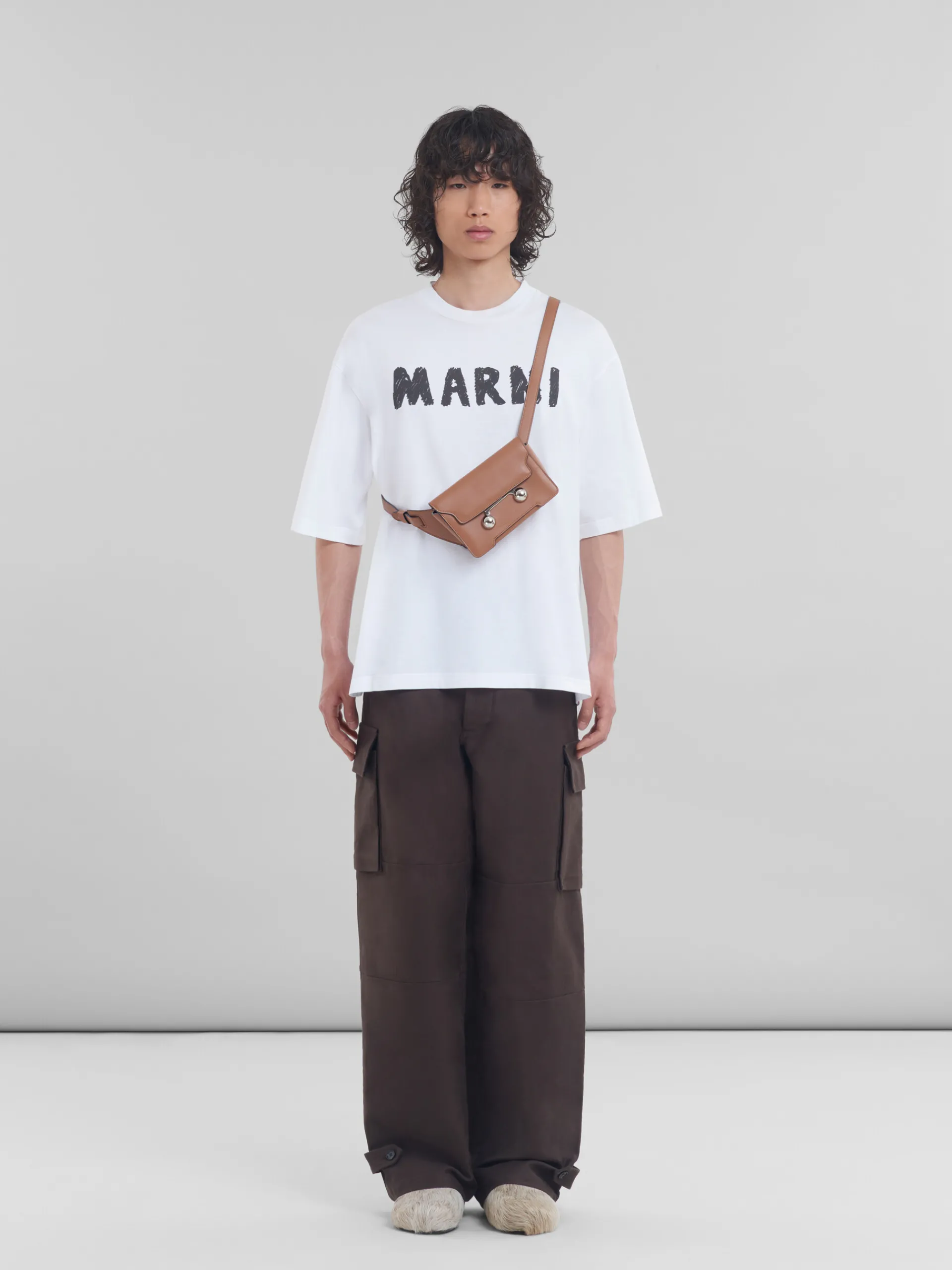 Belt Bags | Trunkaroo Bag>Marni Brown Leather Trunkaroo Crossbody Bag CINNAMON