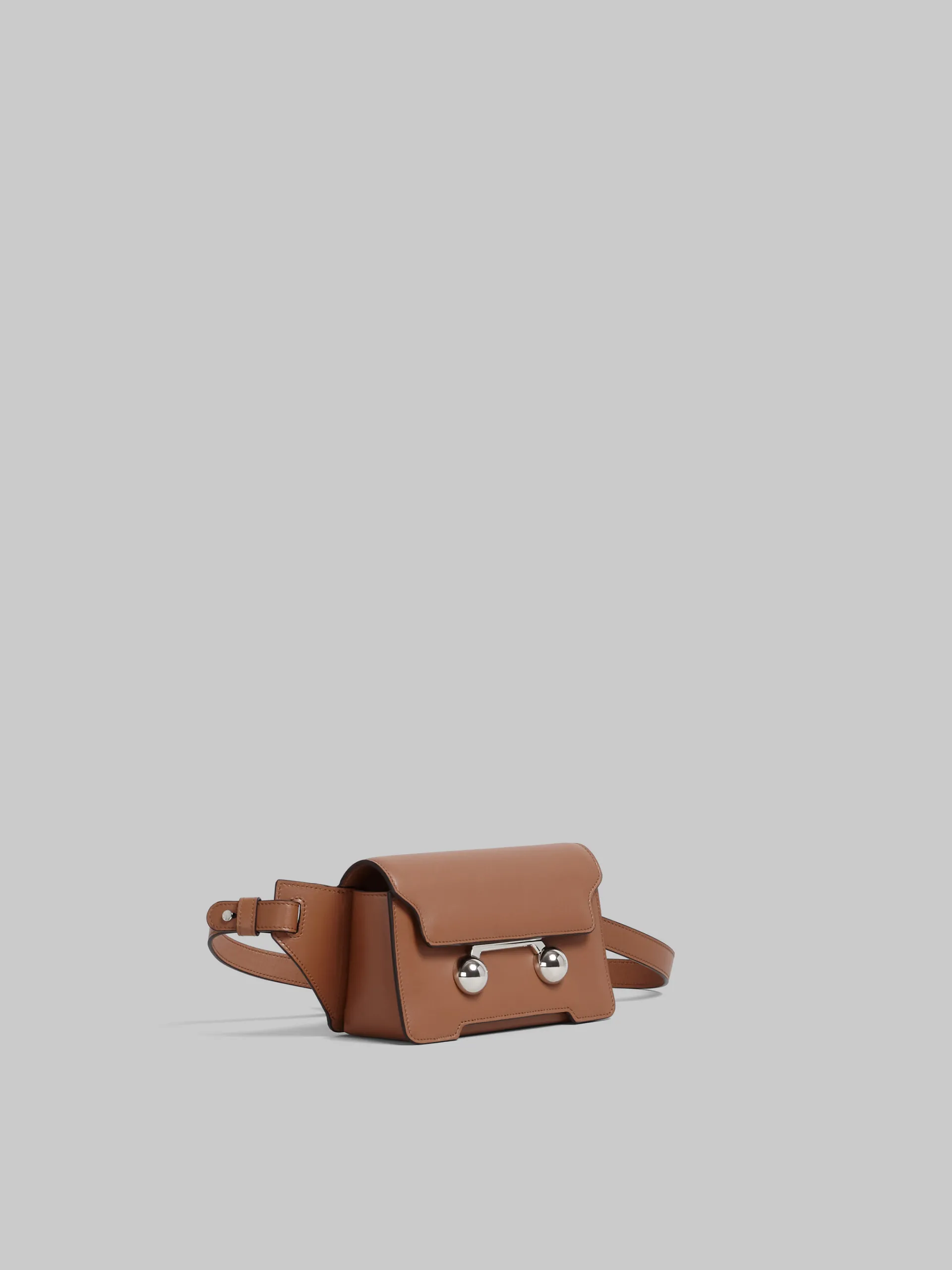Belt Bags | Trunkaroo Bag>Marni Brown Leather Trunkaroo Crossbody Bag CINNAMON