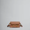 Trunkaroo Bag | Shoulder Bags>Marni Brown Leather Trunkaroo Mini Shoulder Bag CINNAMON