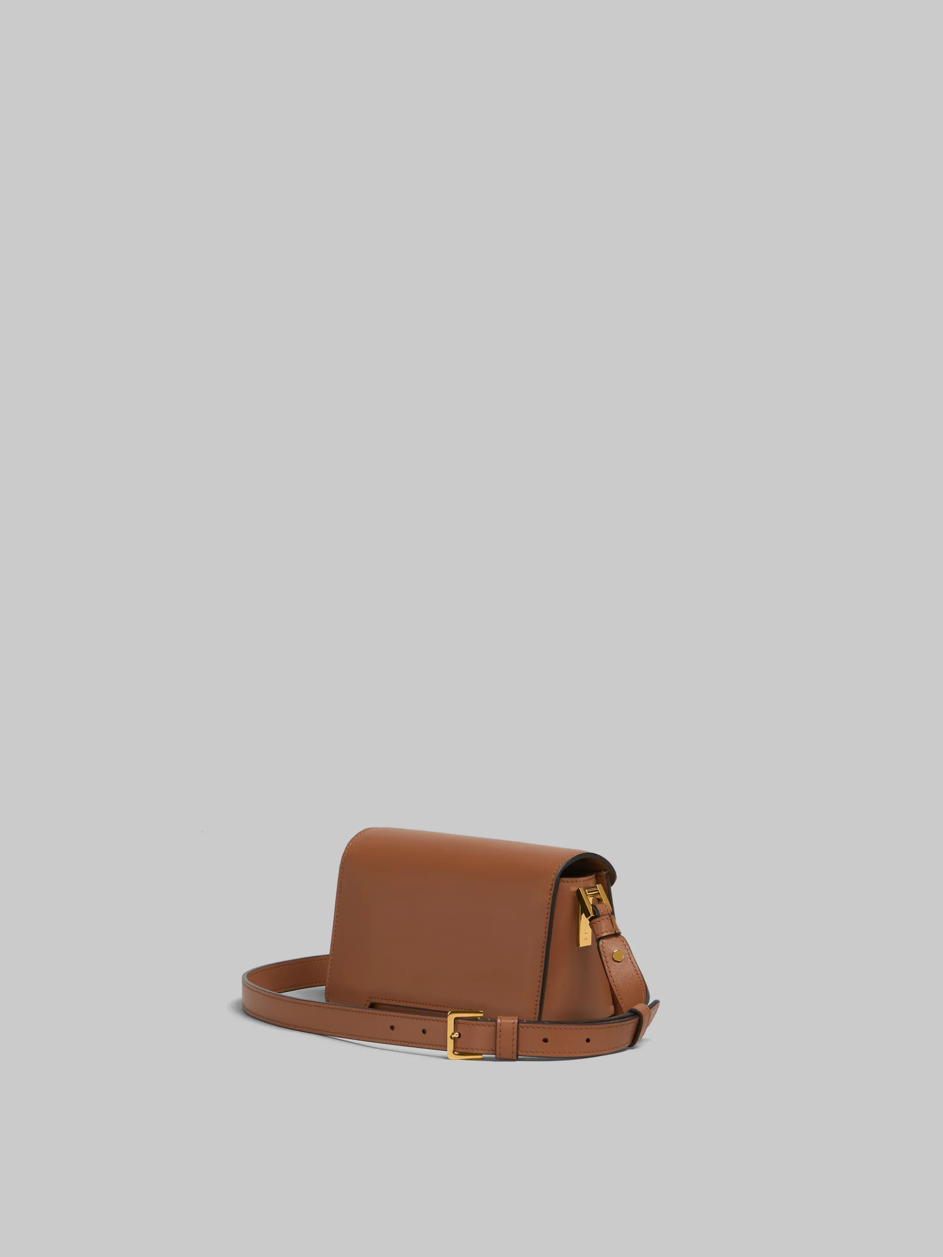 Trunkaroo Bag | Shoulder Bags>Marni Brown Leather Trunkaroo Mini Shoulder Bag CINNAMON
