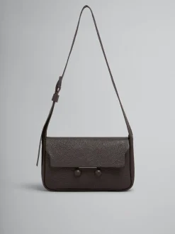 Trunkaroo Bag | Shoulder Bags>Marni Brown Nappa Medium Trunkaroo Soft Bag COFFEE