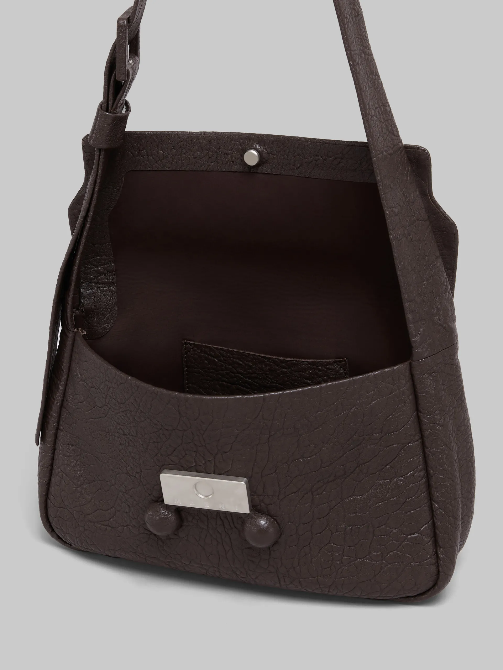 Trunkaroo Bag | Shoulder Bags>Marni Brown Nappa Medium Trunkaroo Soft Bag COFFEE
