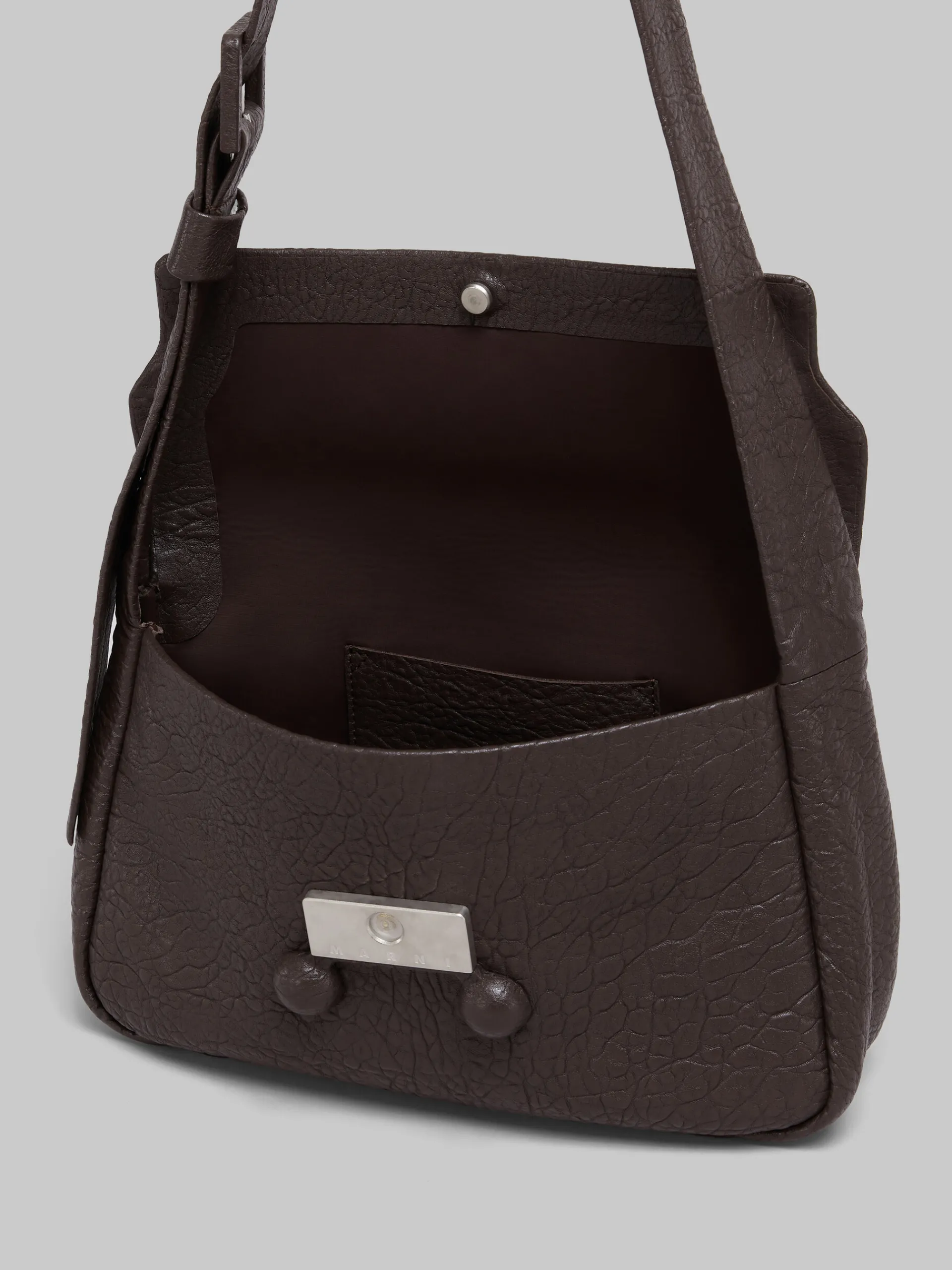 Trunkaroo Bag | Shoulder Bags>Marni Brown Nappa Medium Trunkaroo Soft Bag COFFEE