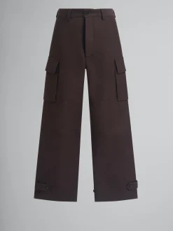 Matching Sets | Pants>Marni Brown Organic Cotton Cargo Trousers MOCA