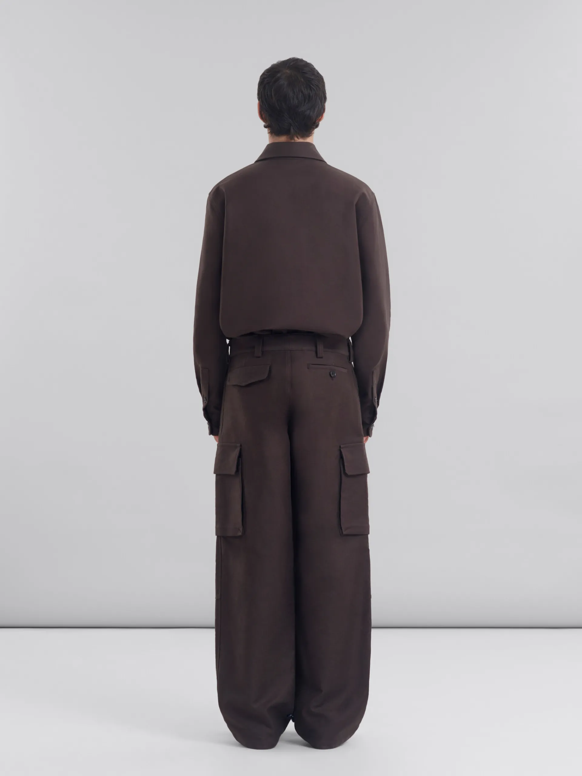 Matching Sets | Pants>Marni Brown Organic Cotton Cargo Trousers MOCA