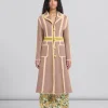 Denim | Coats & Jackets>Marni Brown Organic Denim Coat With Crochet Details RAISIN