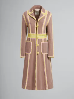 Denim | Coats & Jackets>Marni Brown Organic Denim Coat With Crochet Details RAISIN