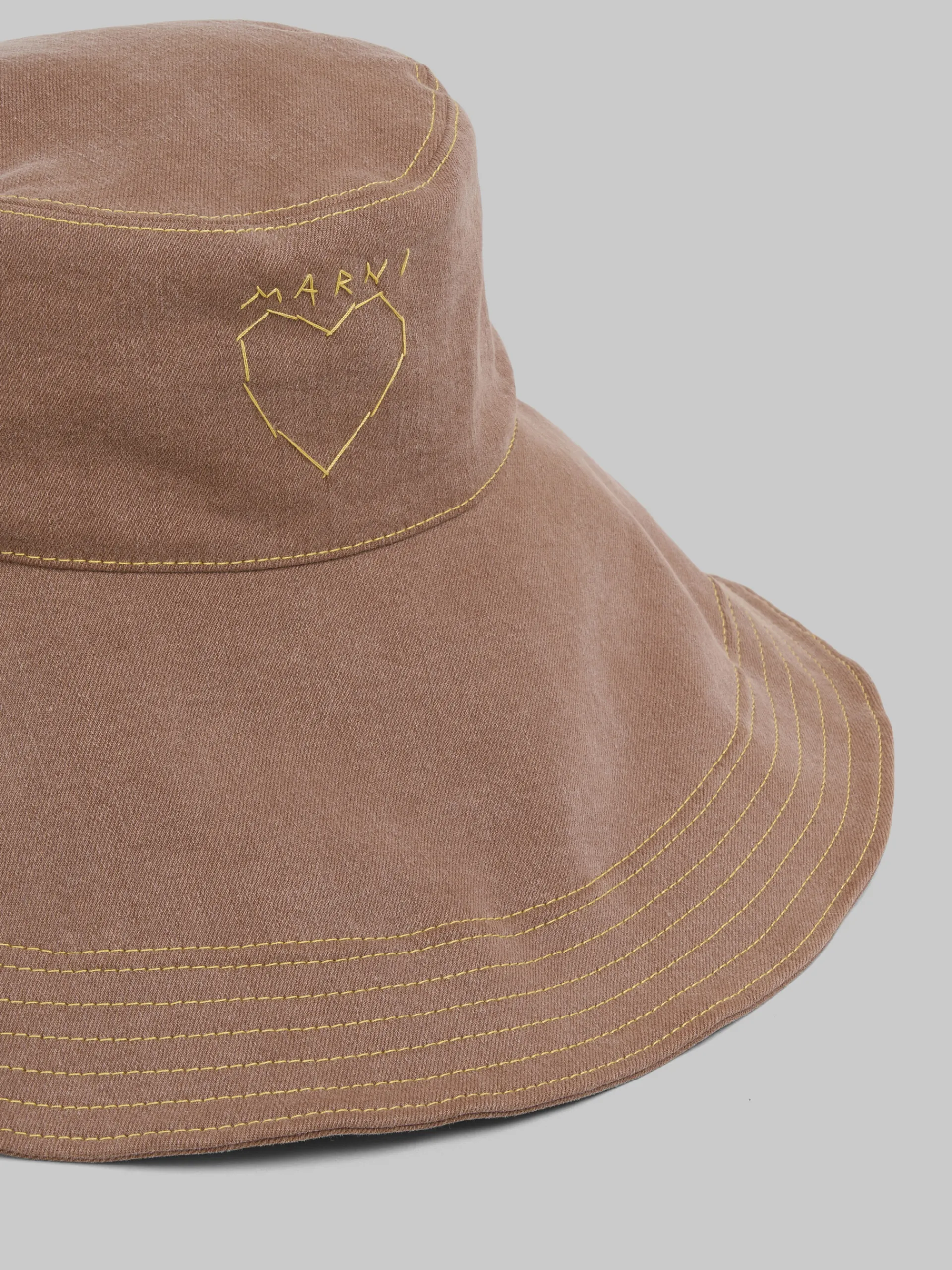 Hats>Marni Brown Organic Denim Hat RAISIN