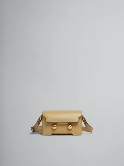 Trunkaroo Bag | Crossbody Bags>Marni Camel Leather Trunkaroo Mini Shoulder Bag NOMAD/BEIGE