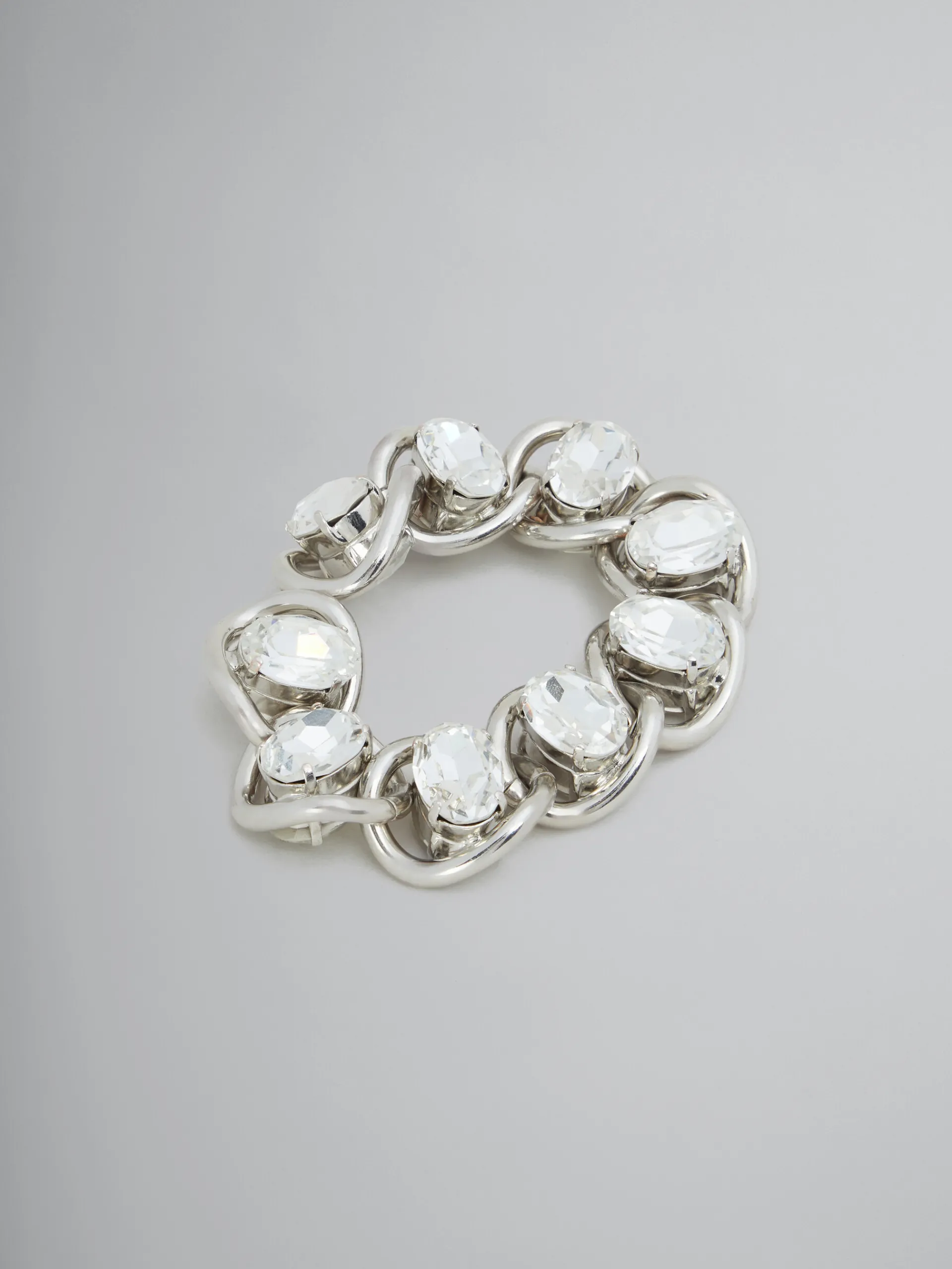 Bracelets>Marni Chunky Chain Bracelet With Rhinestones GLASS
