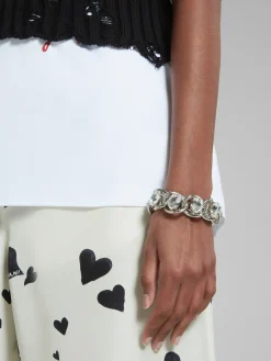 Bracelets>Marni Chunky Chain Bracelet With Rhinestones GLASS