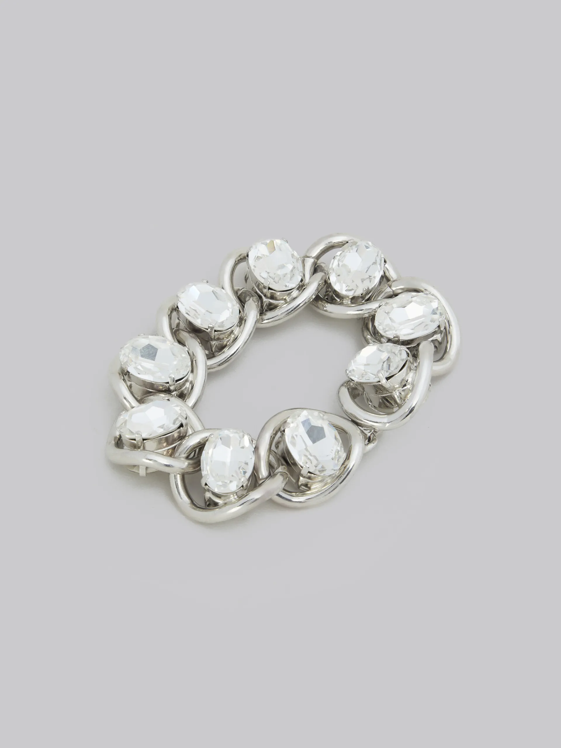 Bracelets>Marni Chunky Chain Bracelet With Rhinestones GLASS