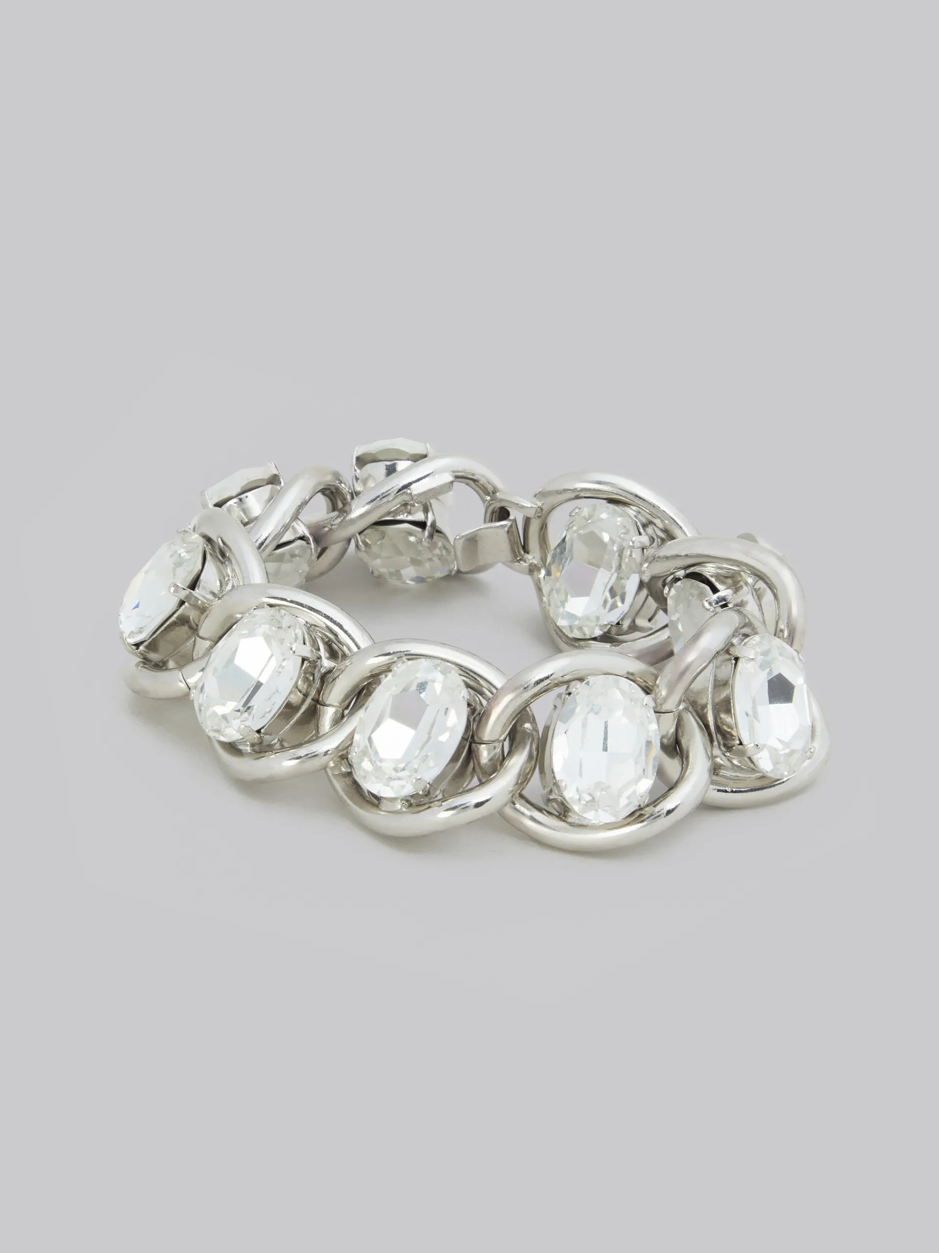 Bracelets>Marni Chunky Chain Bracelet With Rhinestones GLASS