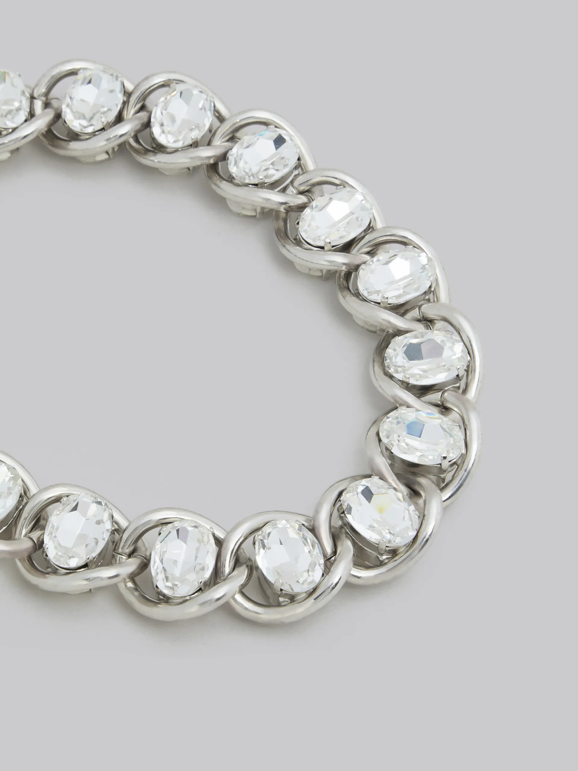 Necklaces>Marni Chunky Chain Necklace With Rhinestones GLASS