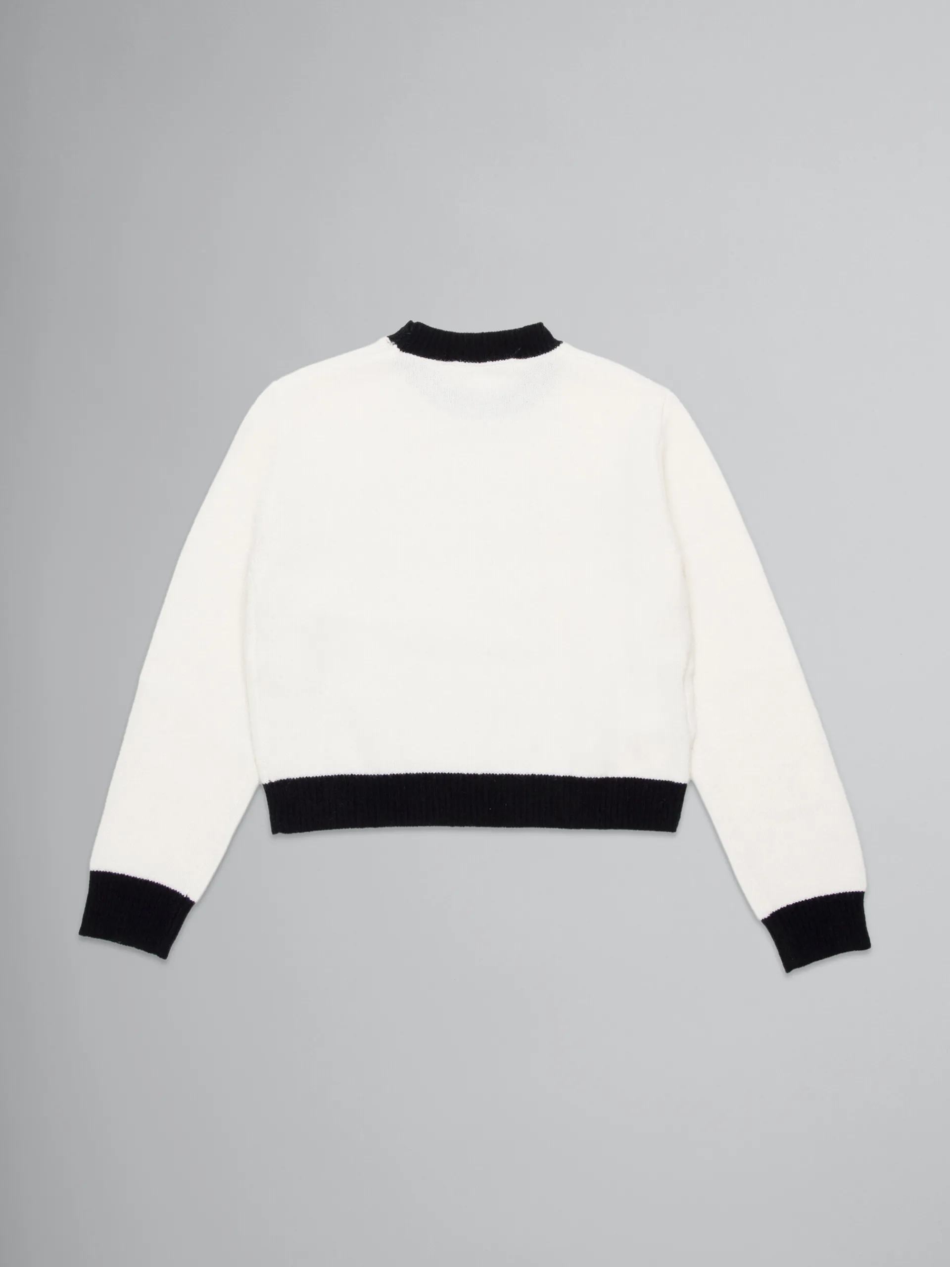 Kids>Marni Colorblock Wool-cashmere Blend Crewneck Sweater NATURAL