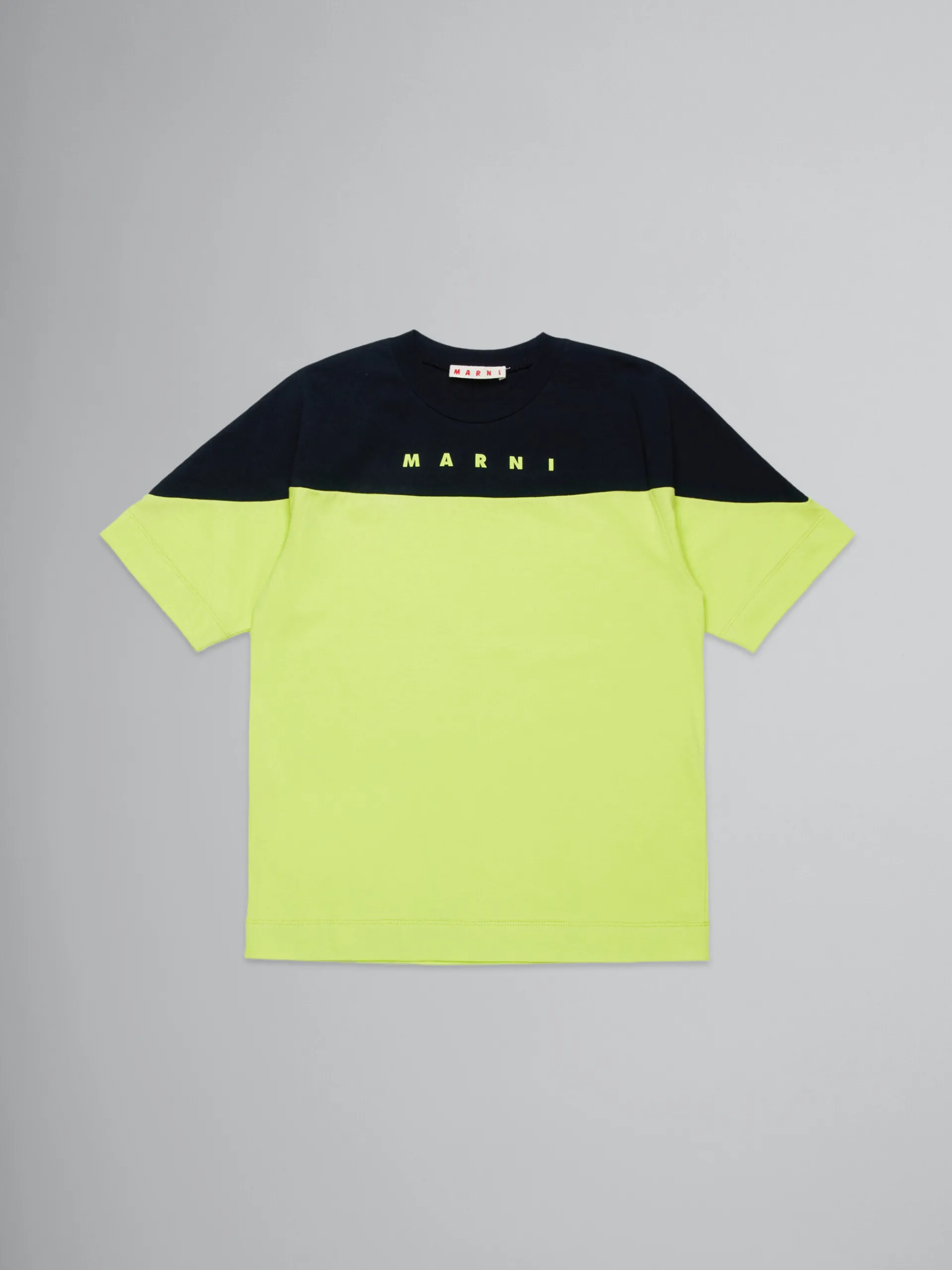 Kids>Marni Colourblock T-shirt With Logo SULPHUR SPRING