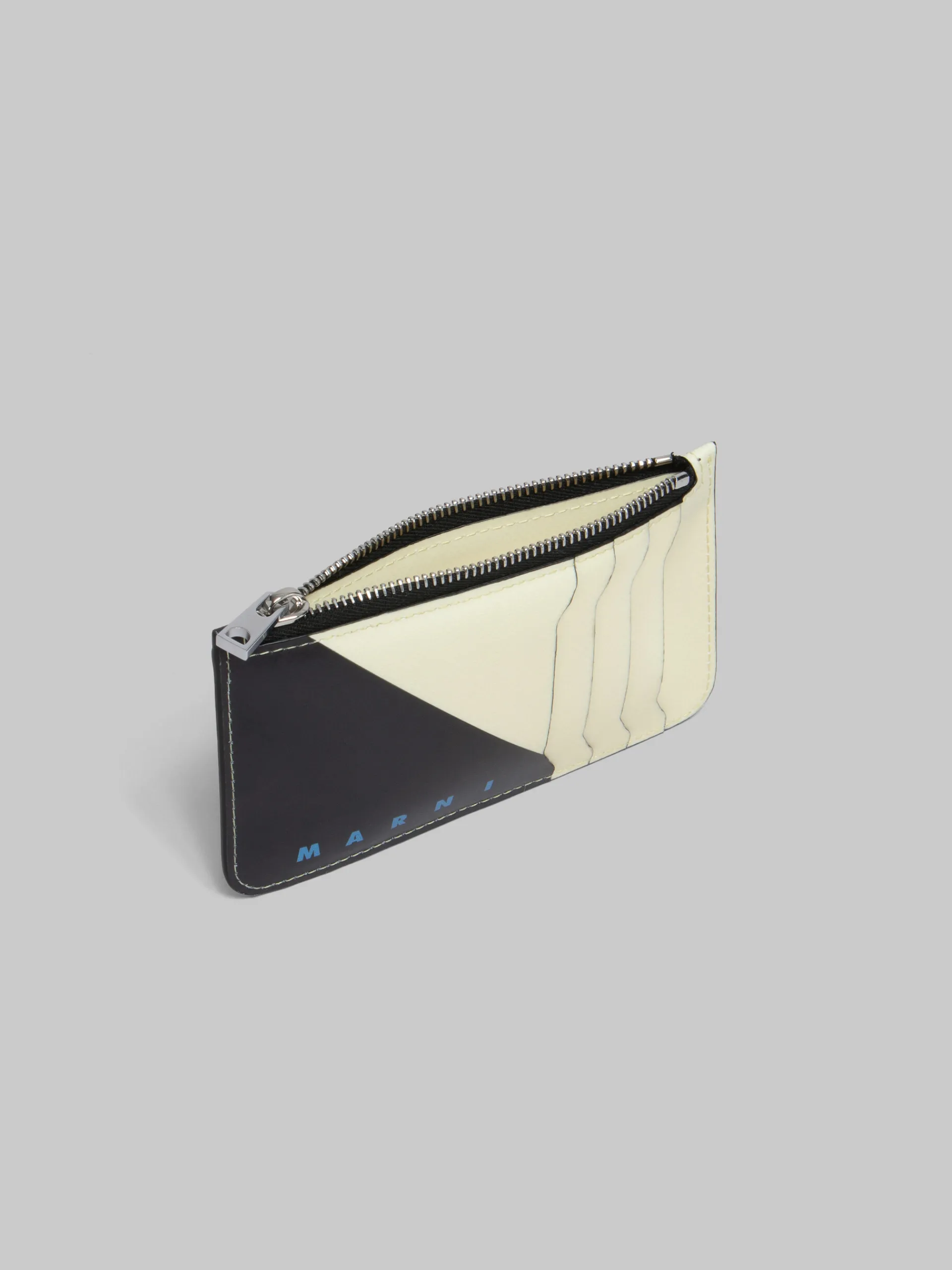 Wallets & Small Leather Goods>Marni Cream And Black Tribeca Card Case SHELL/BLACK