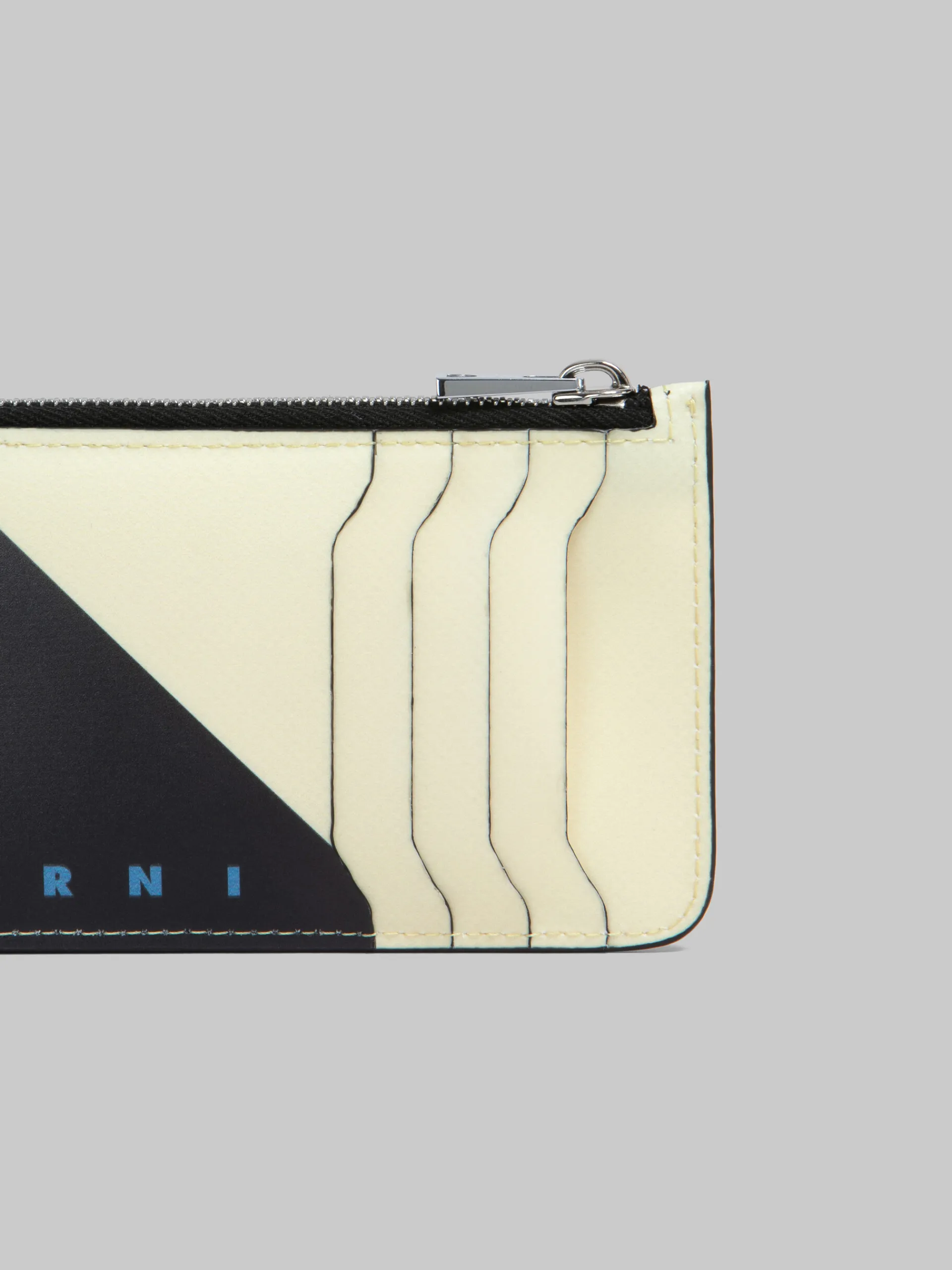 Wallets & Small Leather Goods>Marni Cream And Black Tribeca Card Case SHELL/BLACK